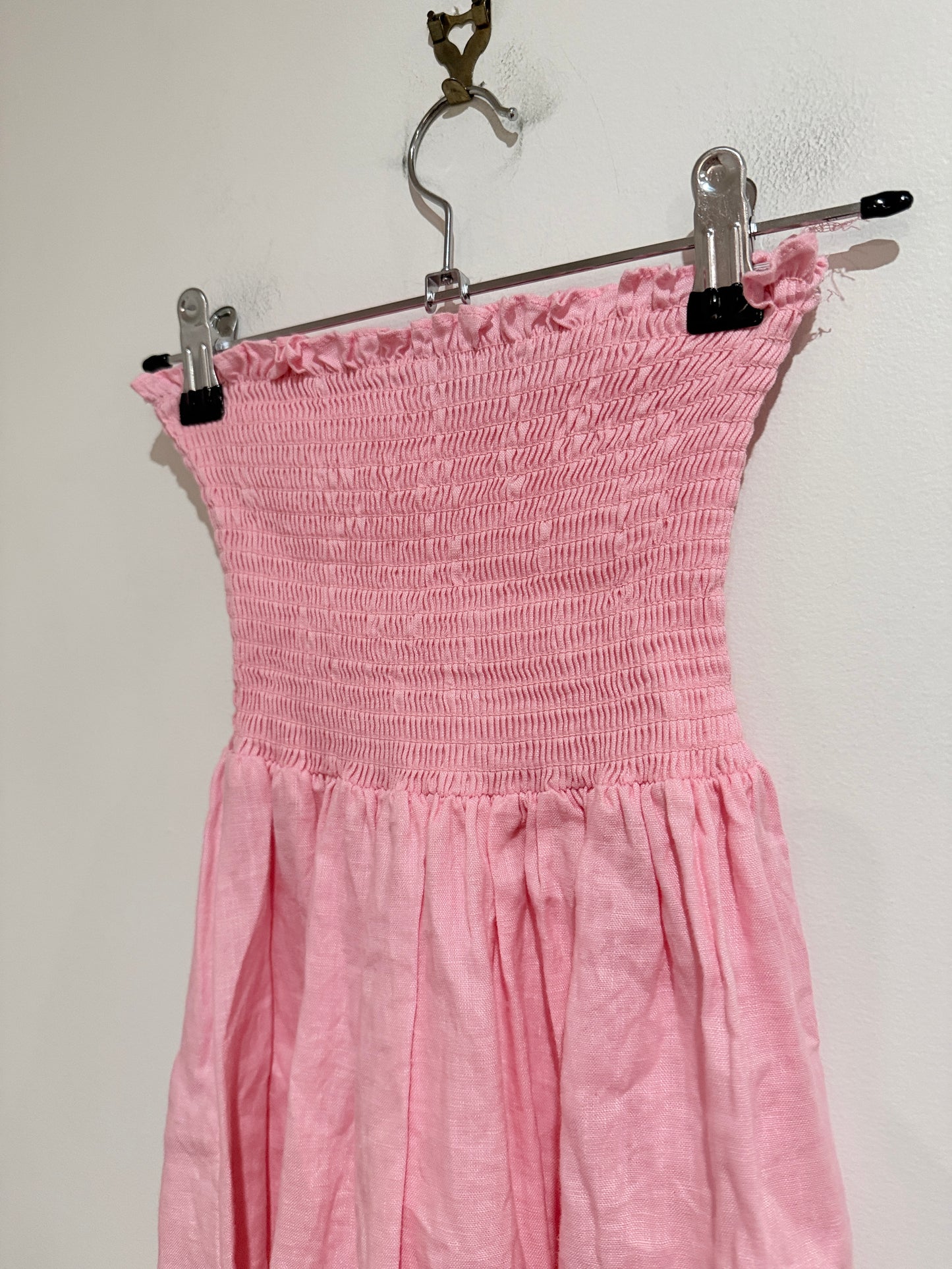 Petal + Pup Strapless Smocked Maxi Dress Size 8