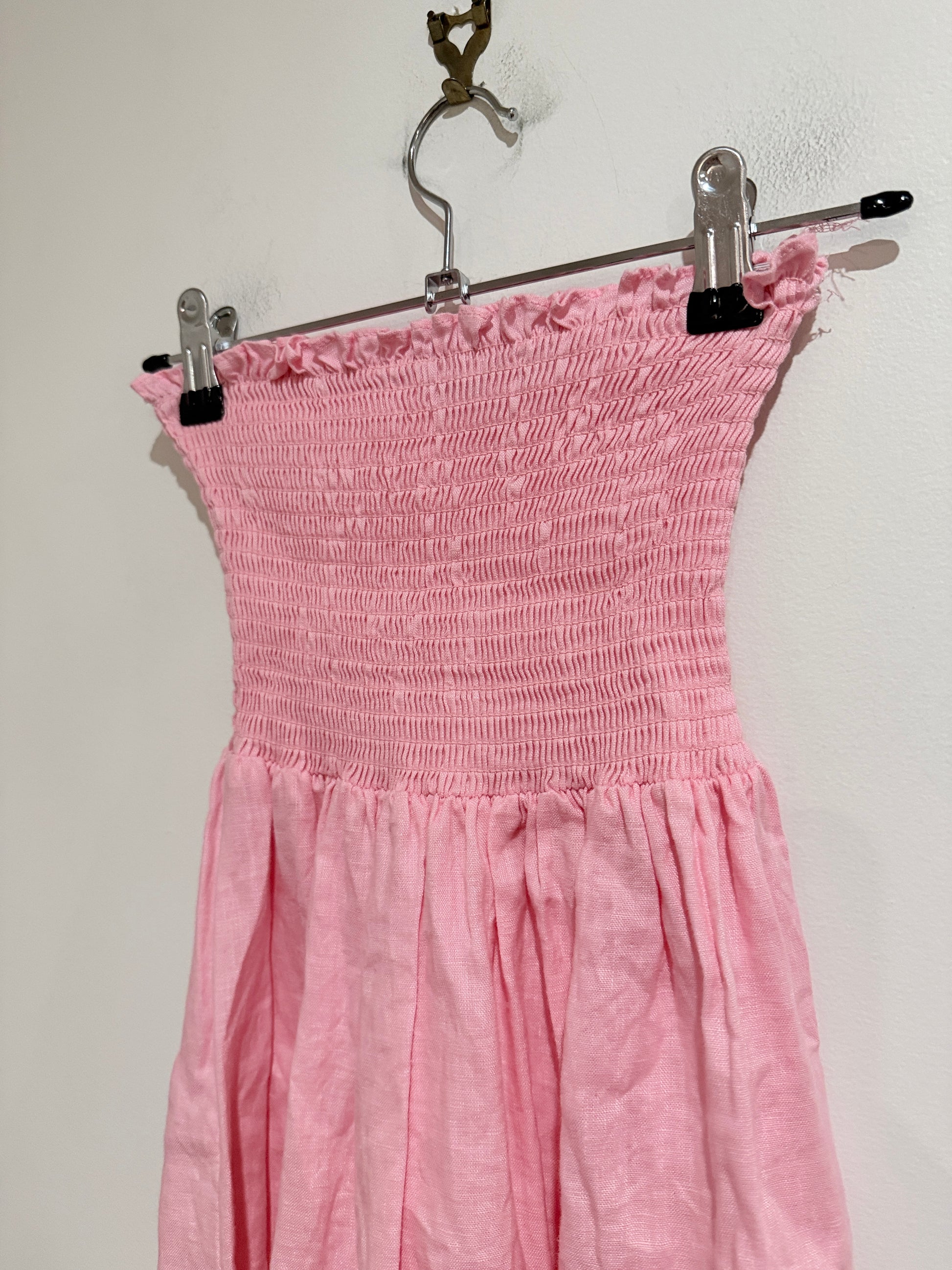 Petal + Pup Strapless Smocked Maxi Dress Size 8