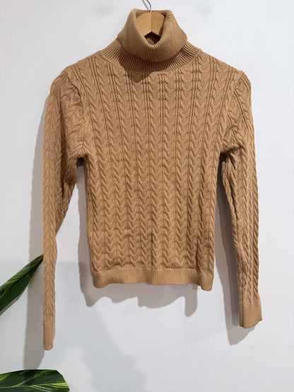 Mirrou Cable-knit Turtleneck Sweater Size M