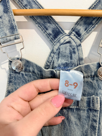 Friends Inc Denim Overalls Size 8-9 Years