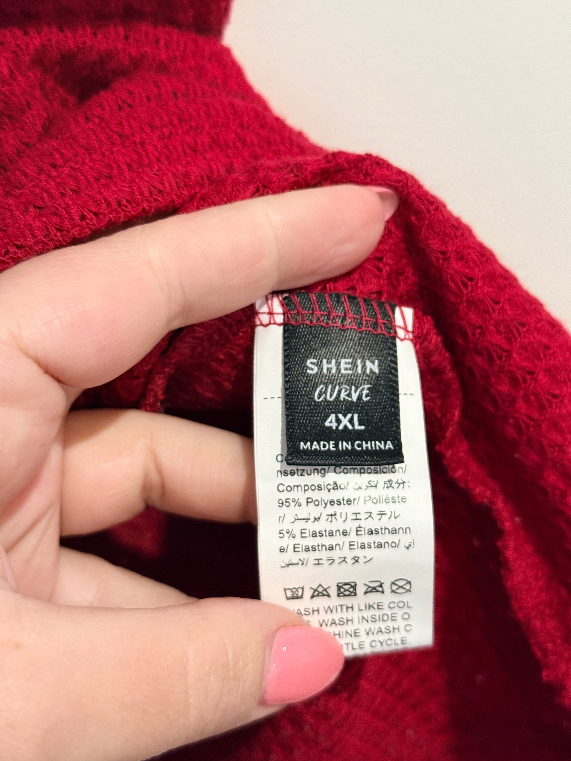 Shein Crochet Knit Tank Top Size 4XL | U/Arm to U/Arm 53cm