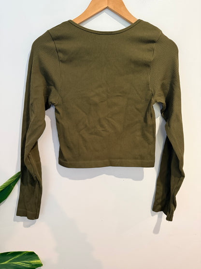 Elite Long-sleeve Crop Top Size XL | U/Arm to U/Arm 35cm