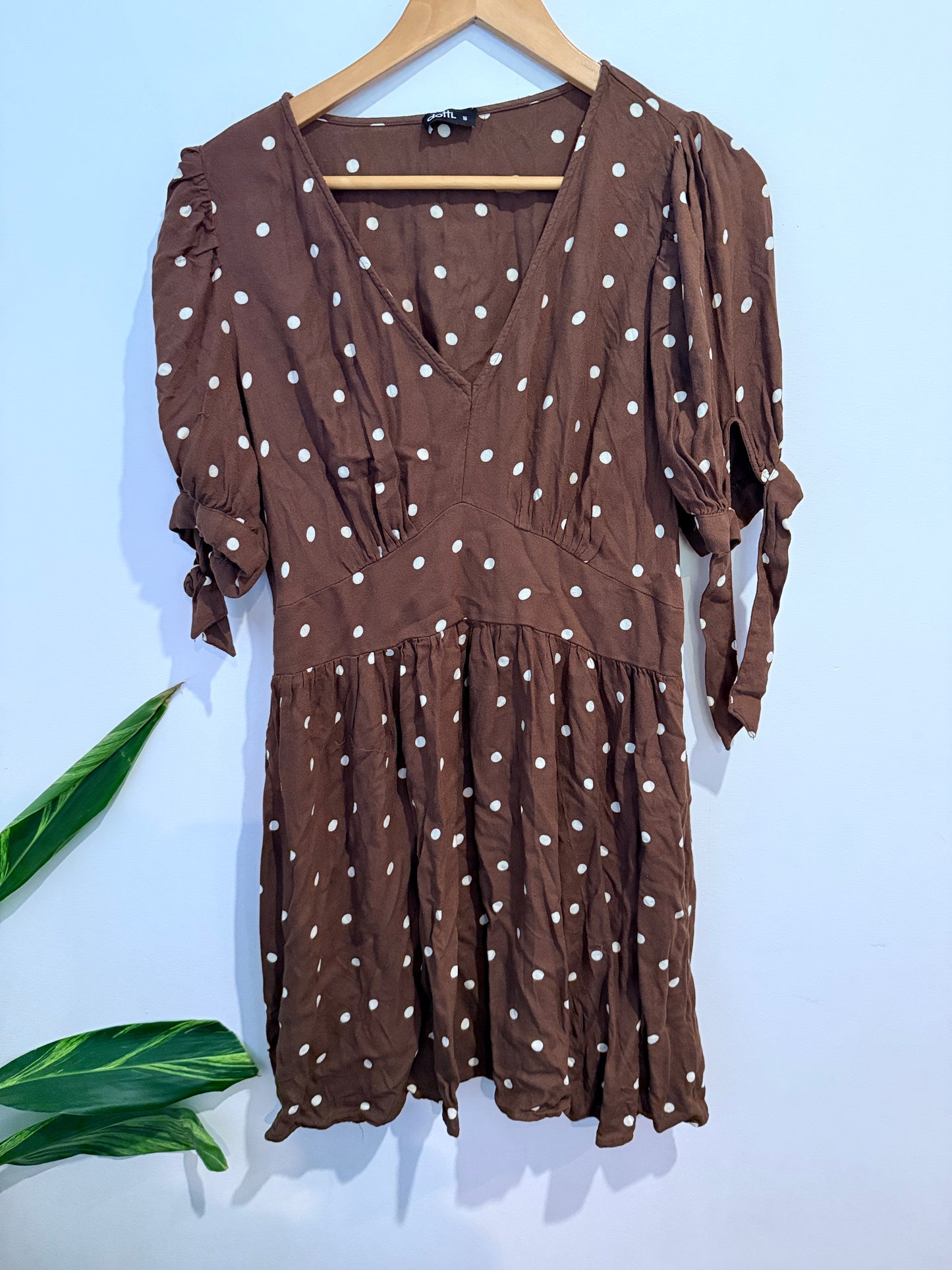 Dotti Polka Dot Button-through Dress Size 16