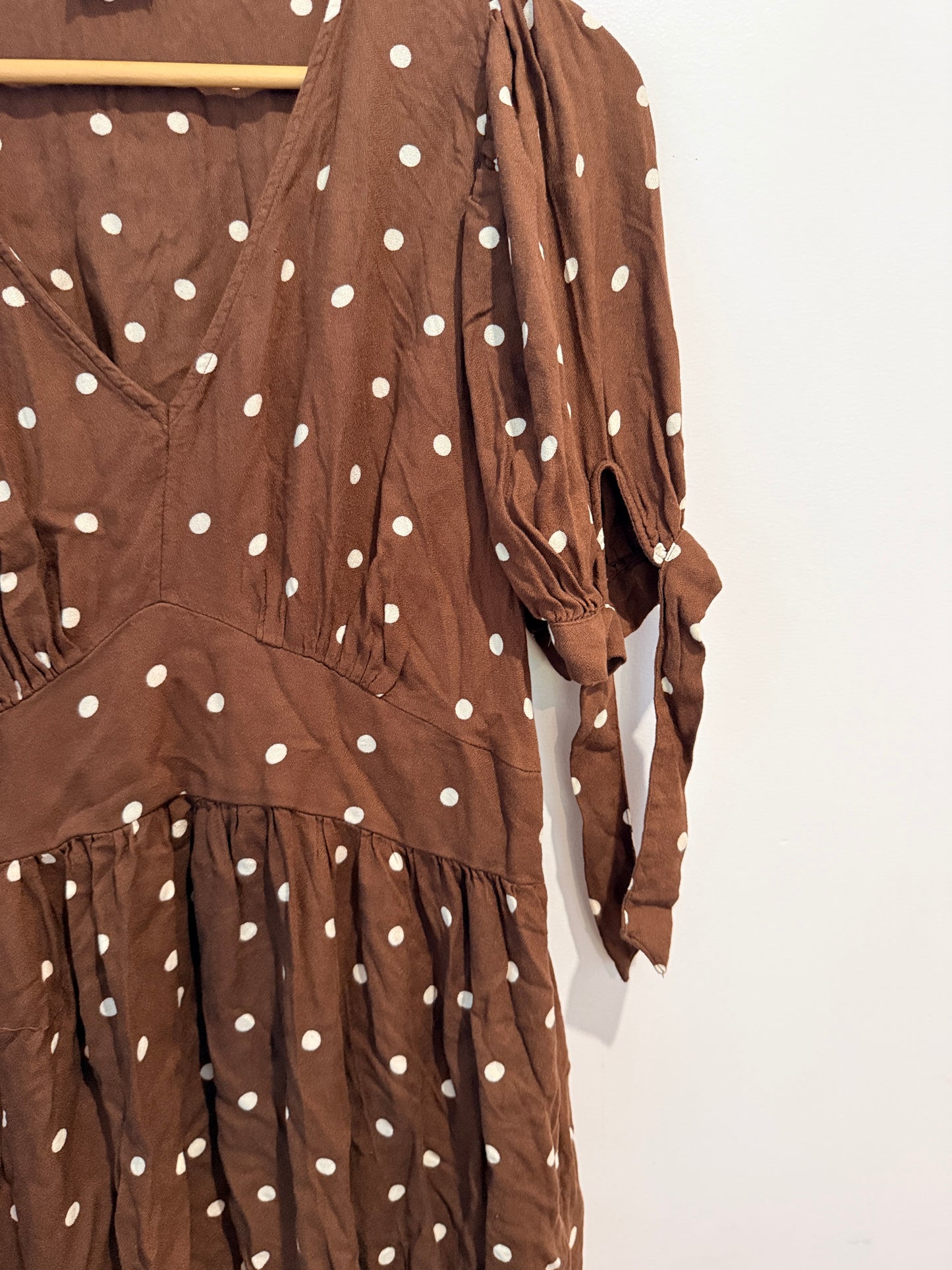 Dotti Polka Dot Button-through Dress Size 16