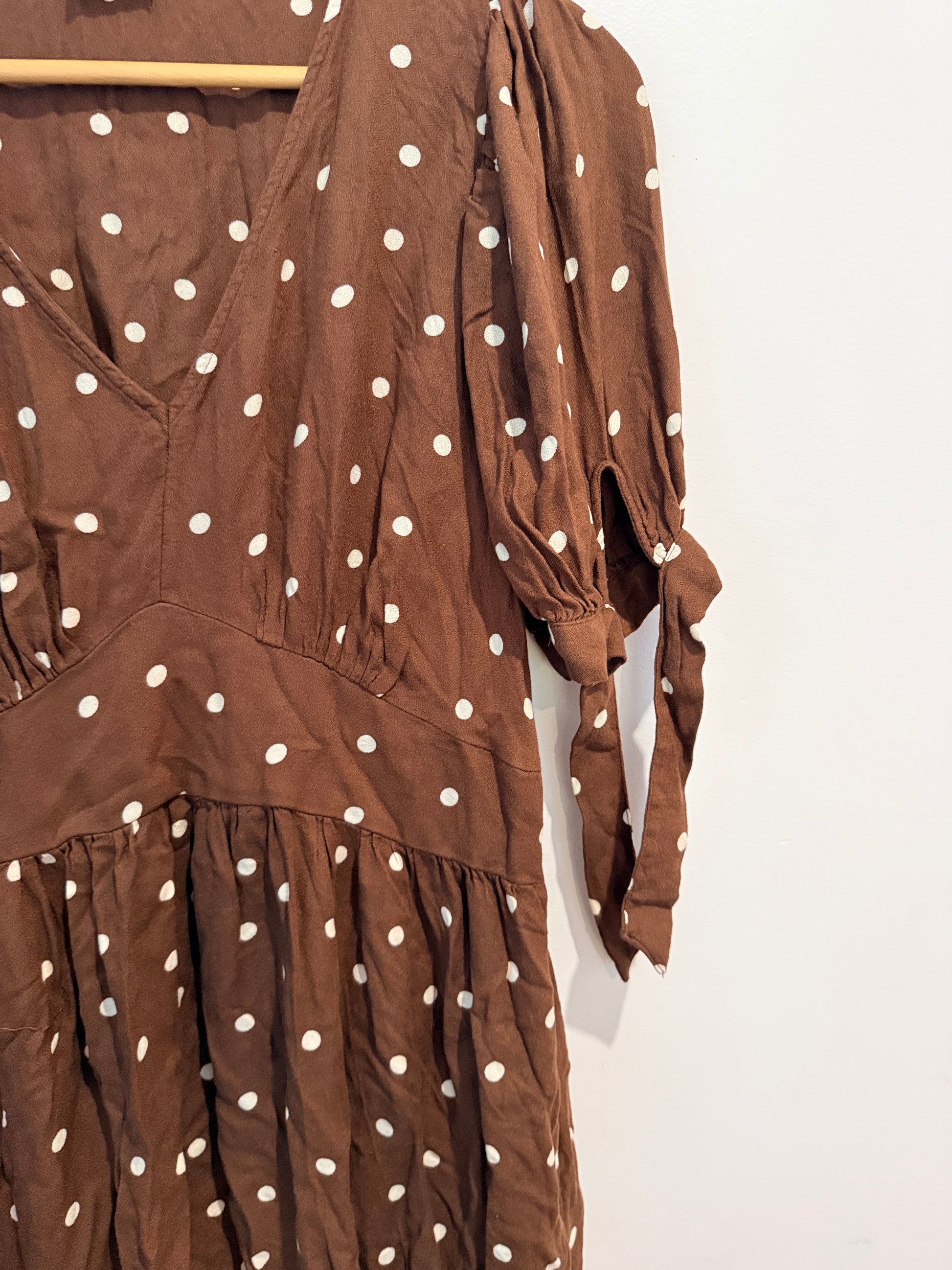 Dotti Polka Dot Button-through Dress Size 16