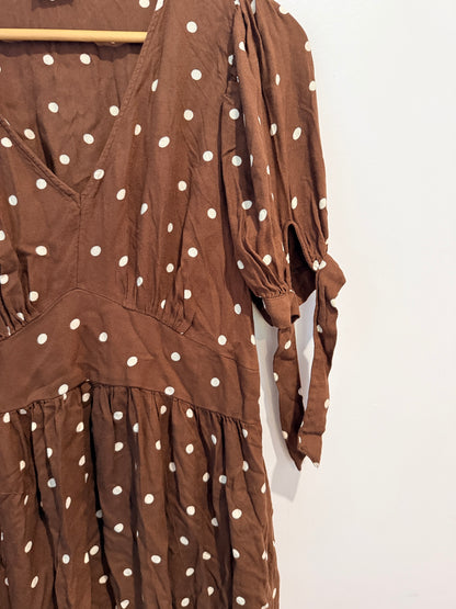 Dotti Polka Dot Button-through Dress Size 16