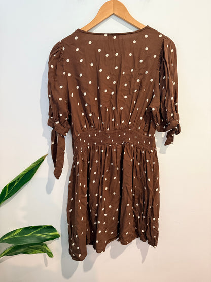 Dotti Polka Dot Button-through Dress Size 16