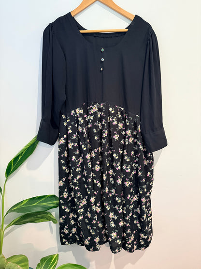 Mixed-media Midi Dress Size U/Arm to U/Arm 51cm