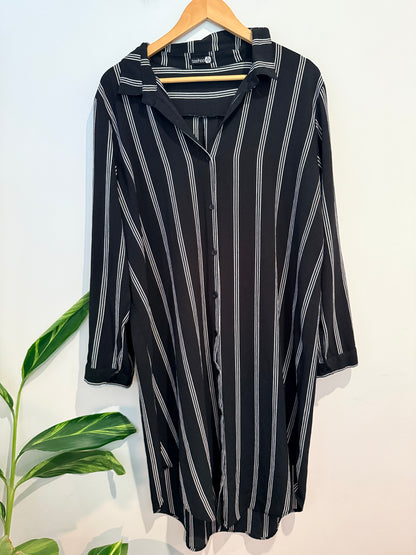 Boohoo Striped Tunic Dress Size 20 | U/Arm to U/Arm 64cm