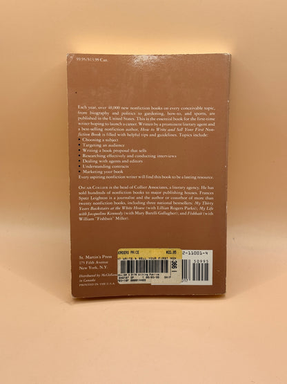 How to Write & Sell Your First Nonfiction Book by Oscar Collier with Frances Spatz Leighton