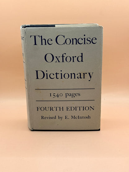 Vintage The Concise Oxford Dictionary 4th Edition 1954