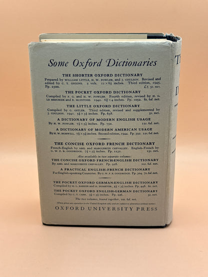 Vintage The Concise Oxford Dictionary 4th Edition 1954