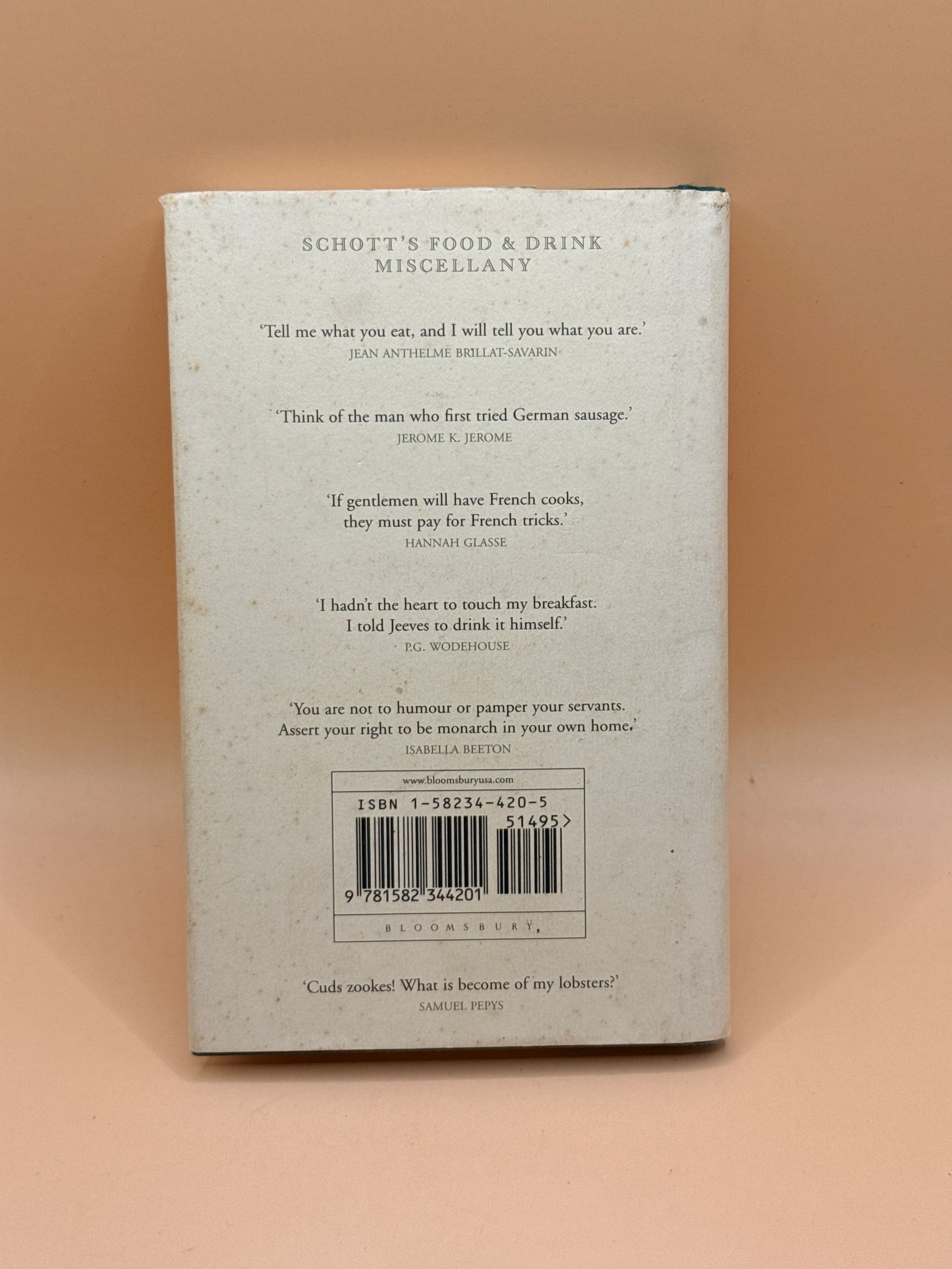 Schott's Food & Drink Miscellany by Ben Schott FIRST US EDITION