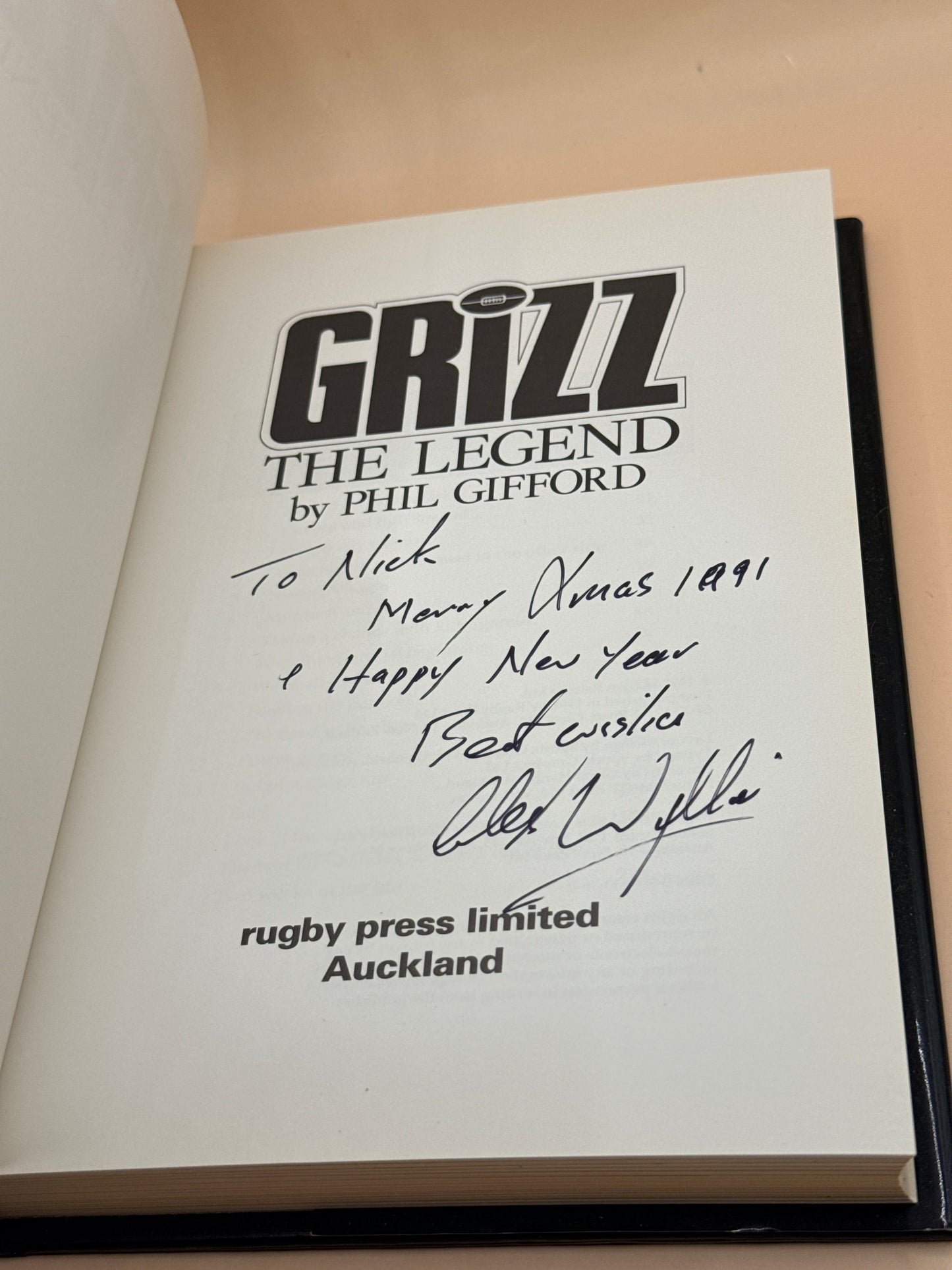 Grizz the Legend by Phil Gifford *Signed*
