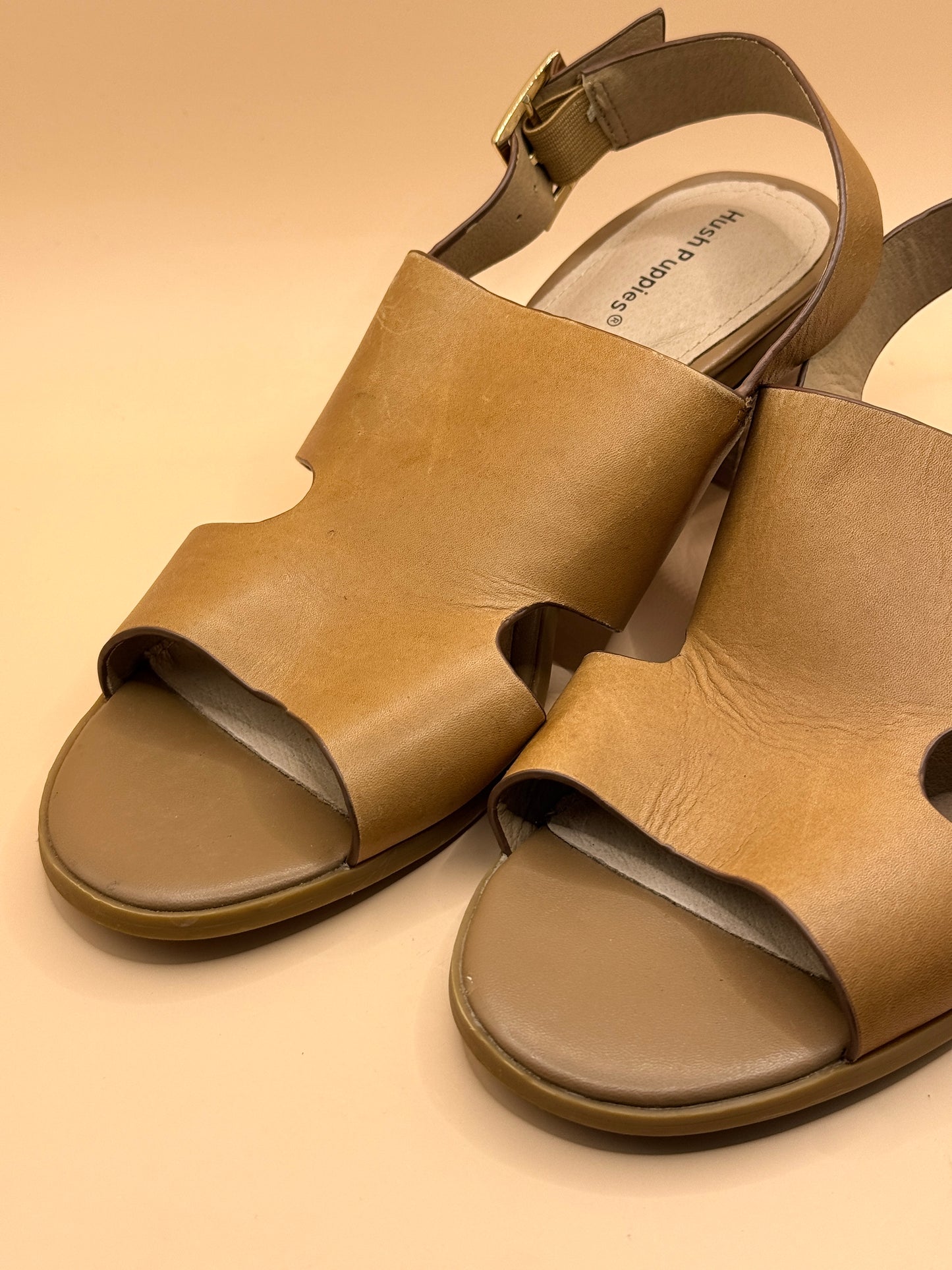 Hush Puppies Leather Slingback Sandals Size 9