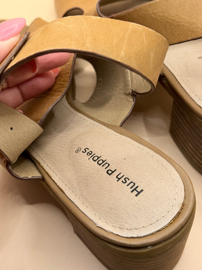 Hush Puppies Leather Slingback Sandals Size 9