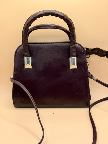 Brown Bow Detail Mini Handbag