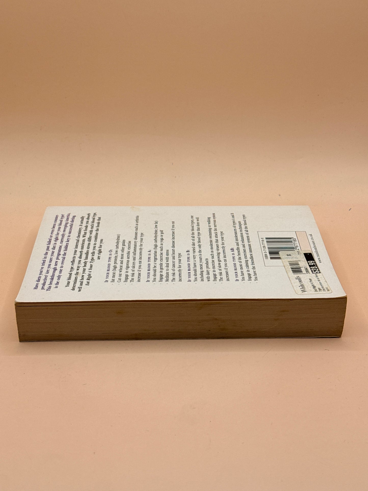 Eat Right 4 Your Type by Dr. Peter J. D'Adamo with Catherine Whitney