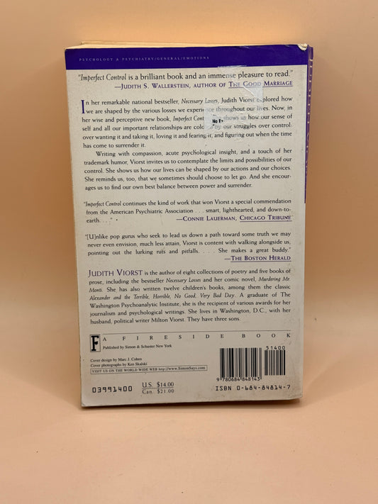 Imperfect Control by Judith Viorst