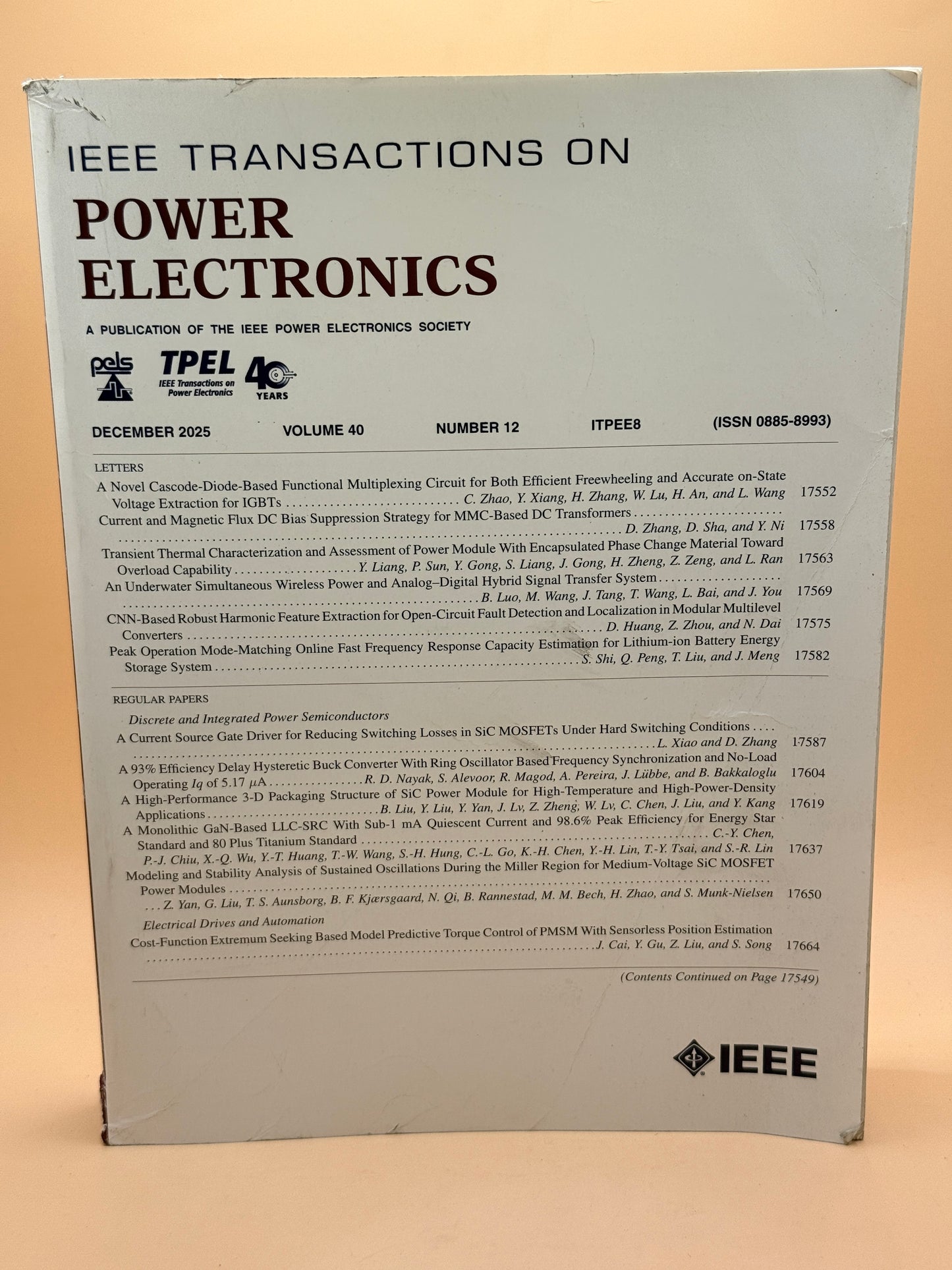 IEEE Transactions on Power Electronics, Volume 40, Number 12 (December 2025) by IEEE Power Electronics Society