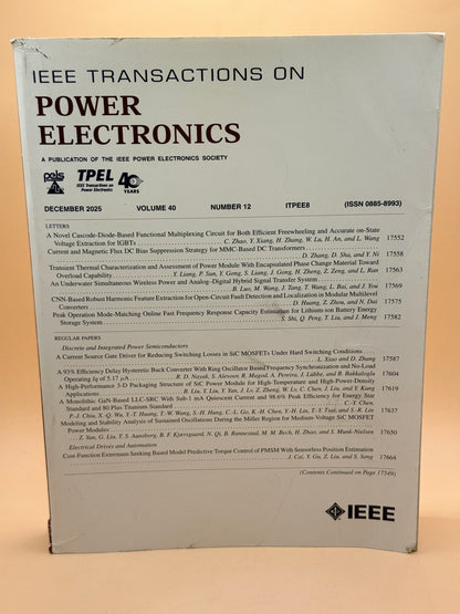 IEEE Transactions on Power Electronics, Volume 40, Number 12 (December 2025) by IEEE Power Electronics Society