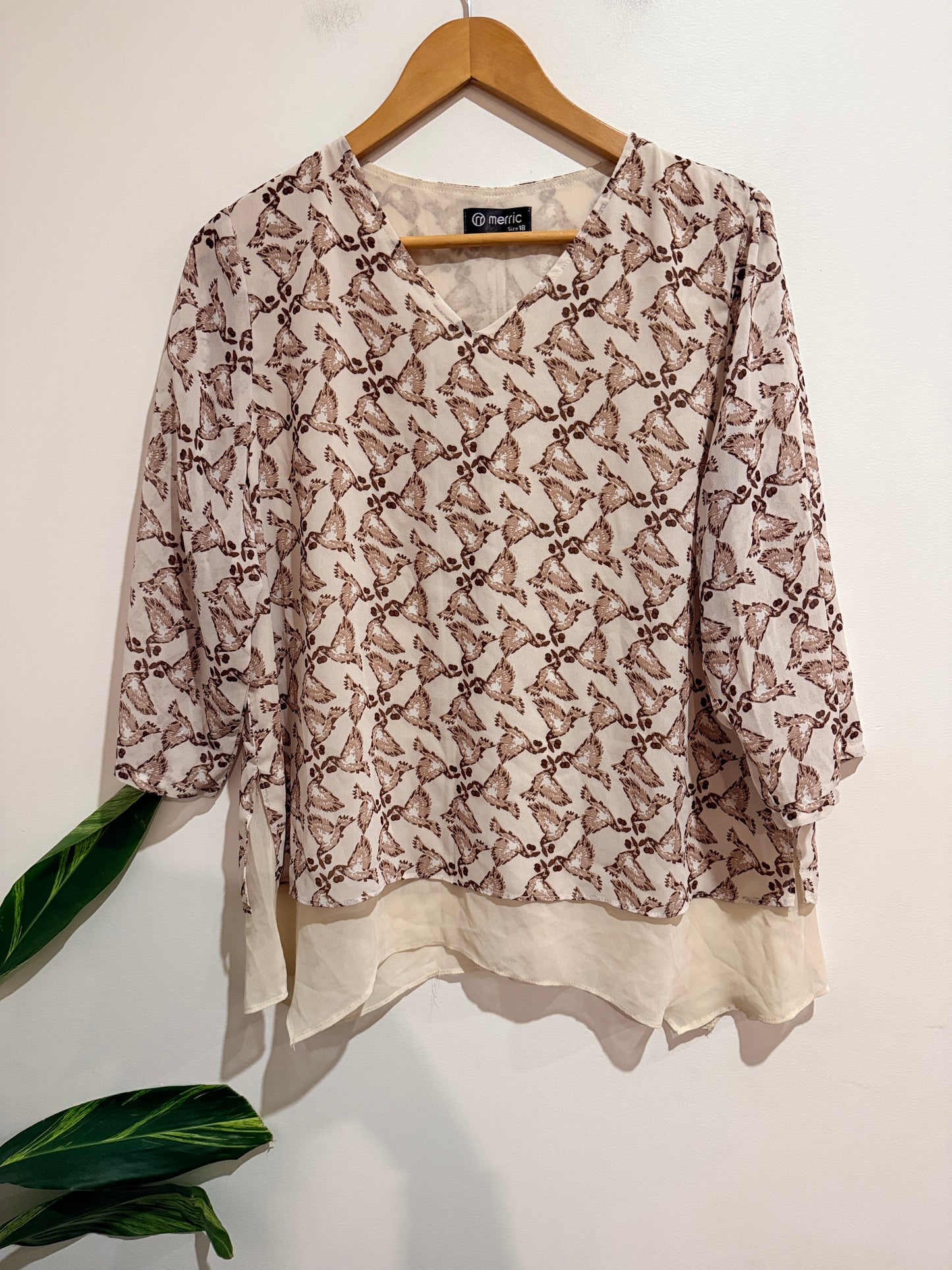 Merric Layered Tunic Shirt Size 18