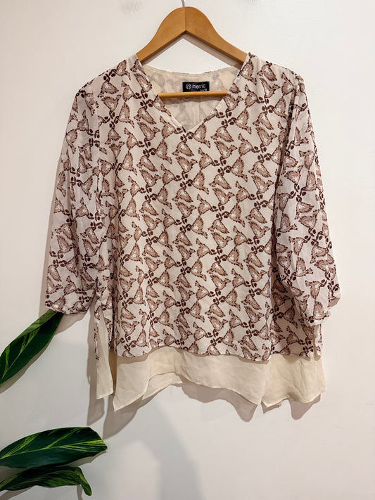 Merric Layered Tunic Shirt Size 18
