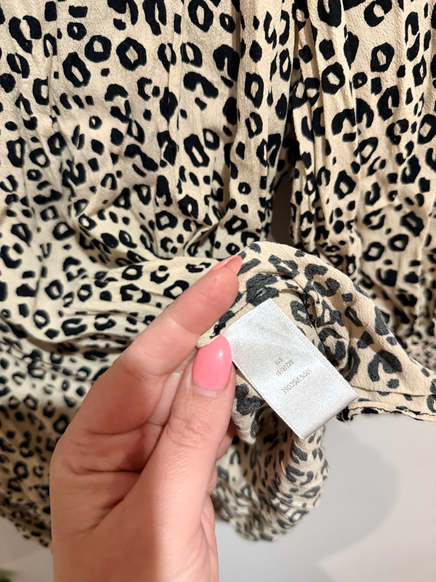 Witchery Leopard-print Tunic Shirt Size 16