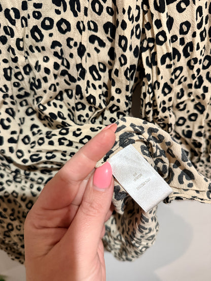 Witchery Leopard-print Tunic Shirt Size 16