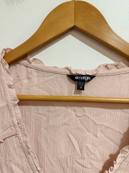 Emerge Long-sleeve Ruffle Shirt Size 18