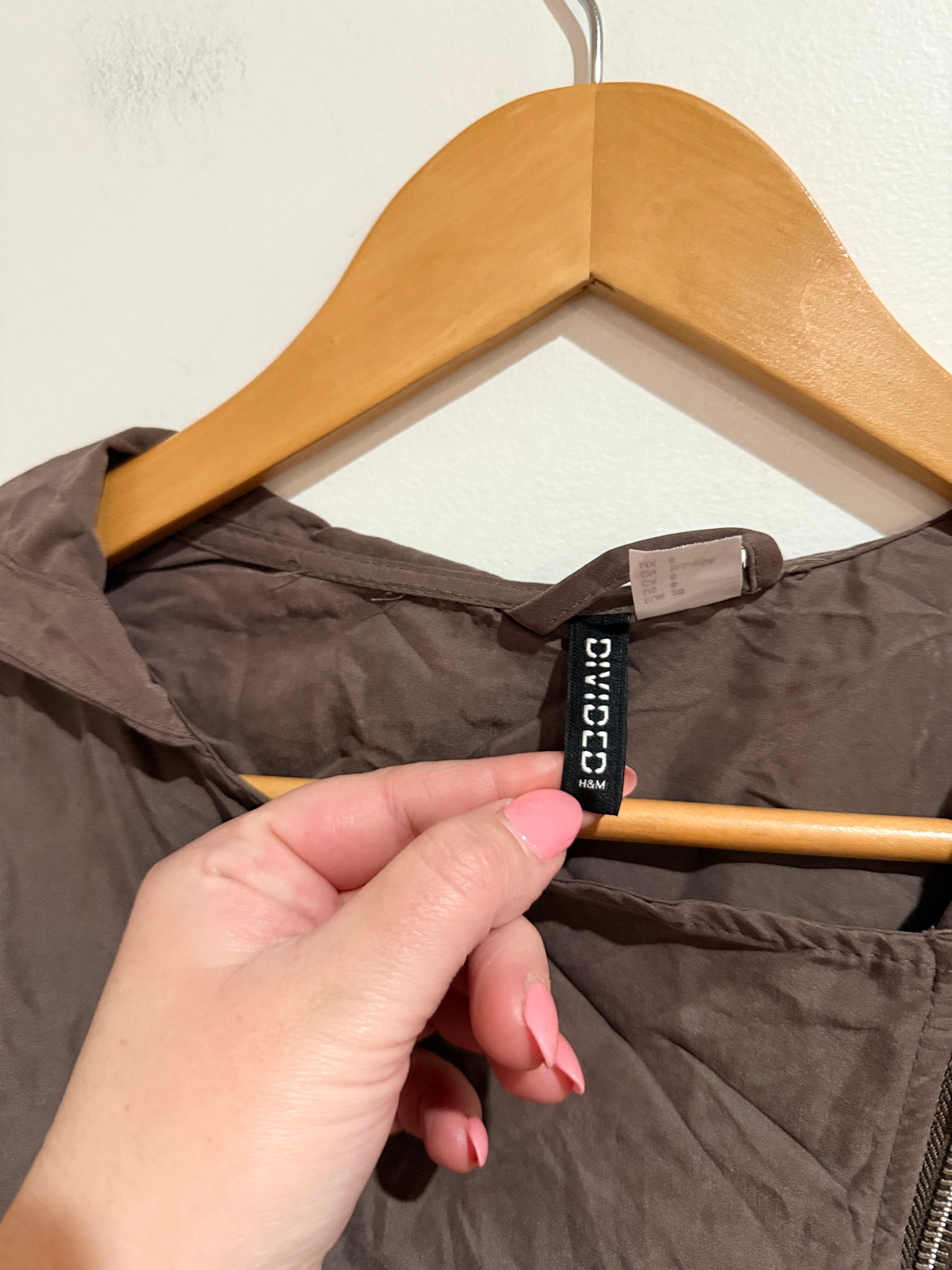 H & M Divided Lightweight Parka Jacket Size 38