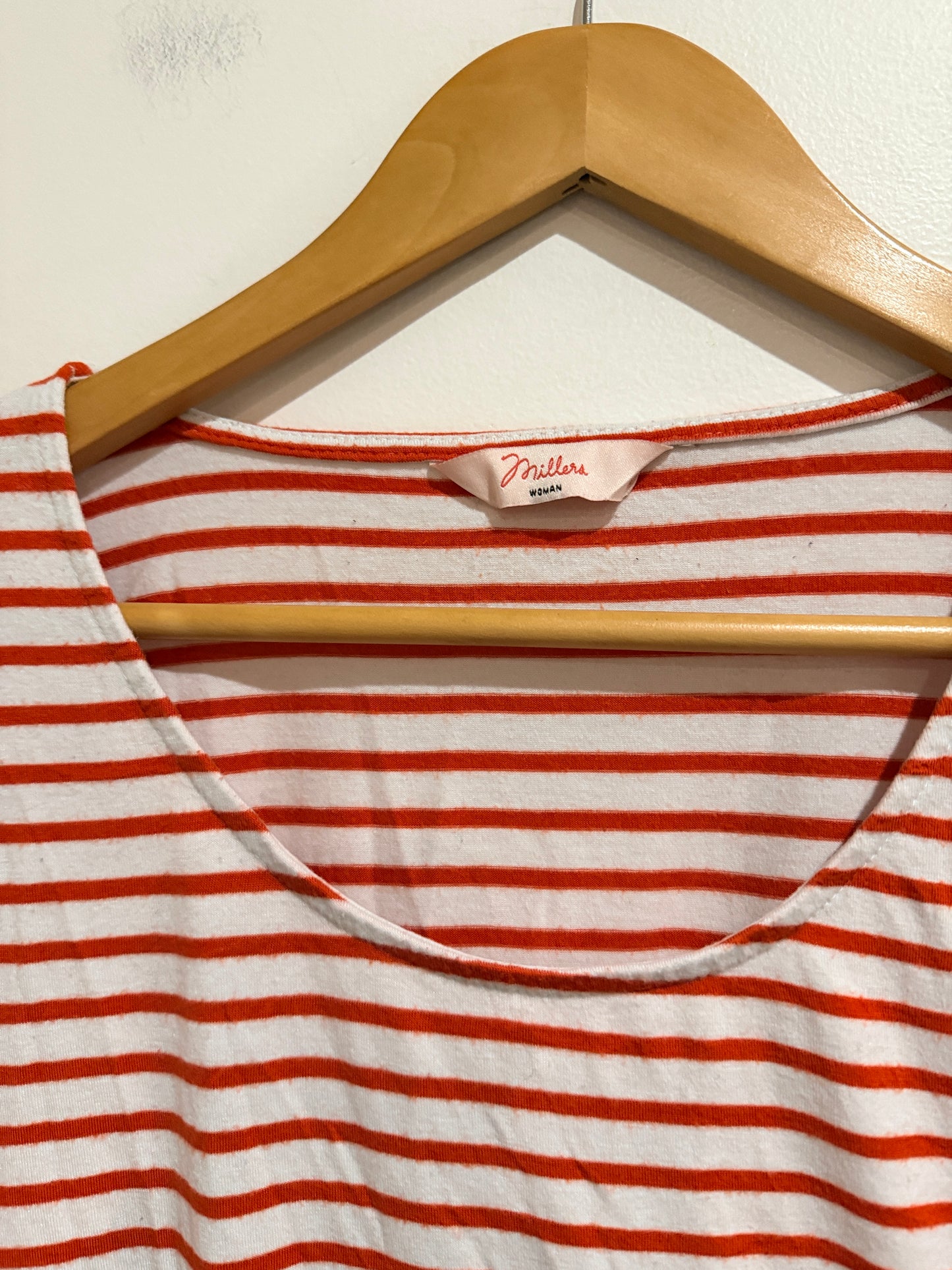 Millers Relaxed-fit Striped T-shirt Size U/Arm to U/Arm 63cm