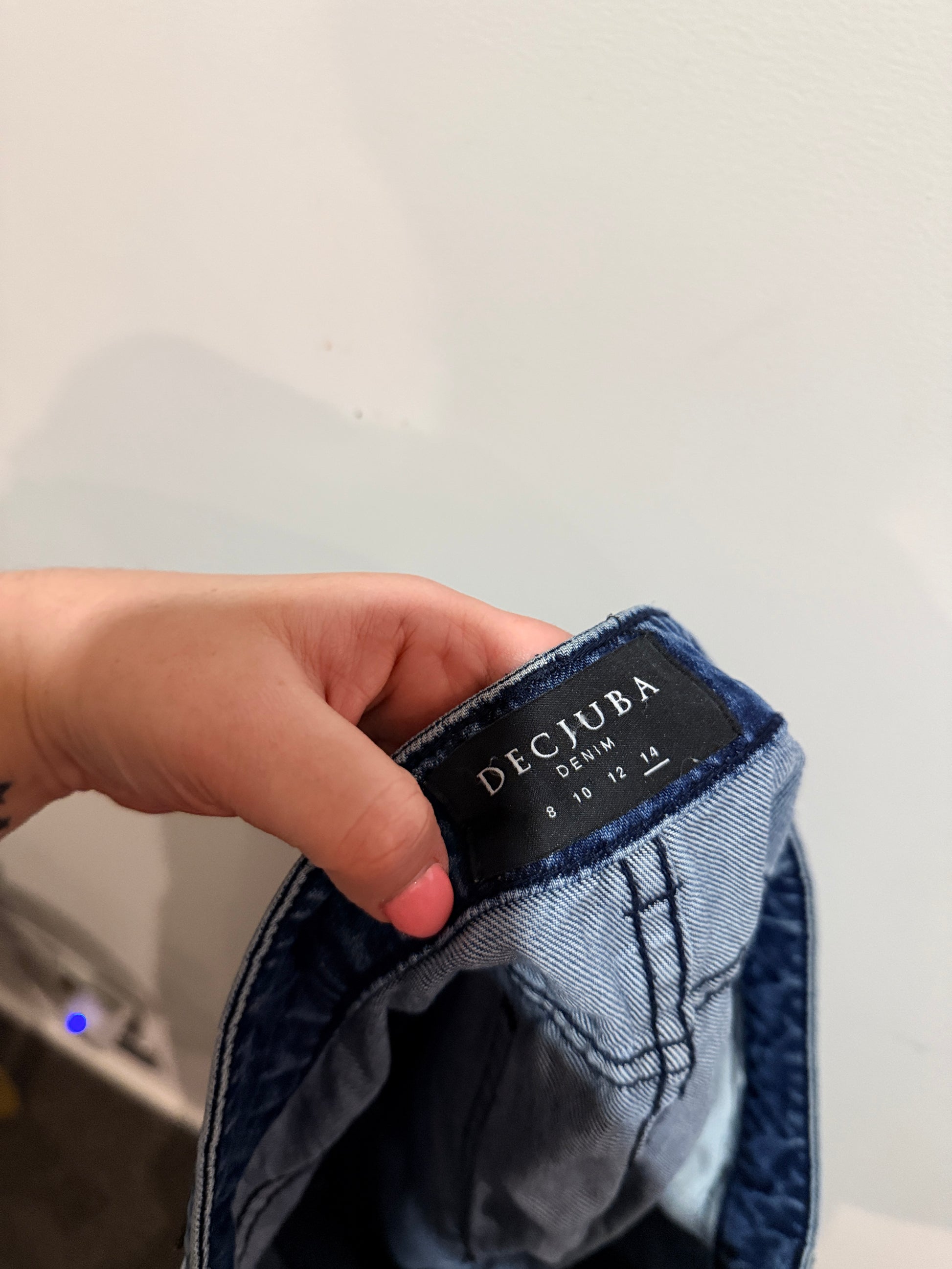 Decjuba Denim Midi Skirt Size 14