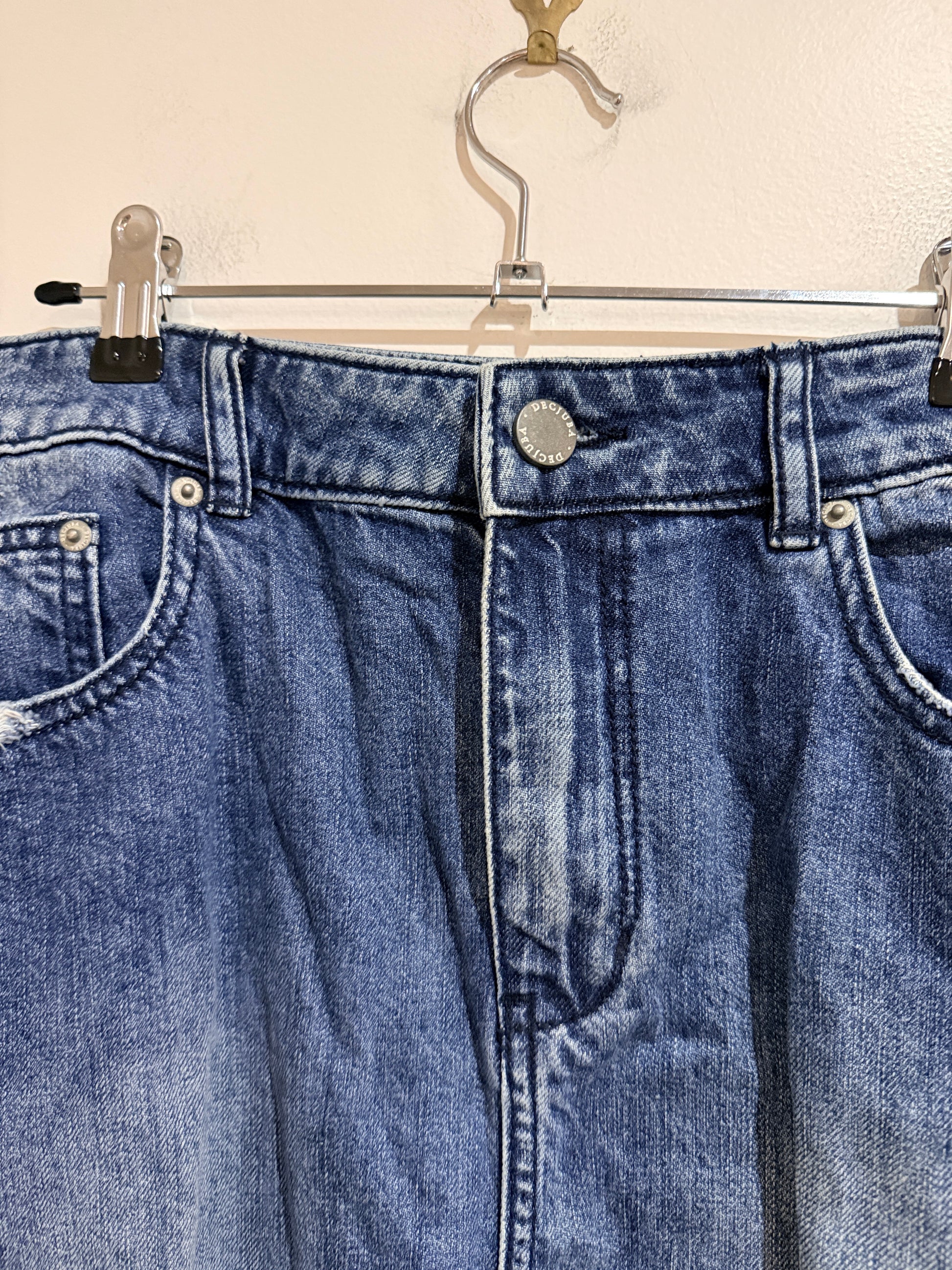 Decjuba Denim Midi Skirt Size 14