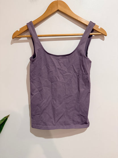 Aimn Ribbed Scoop Neck Tank Top Size S