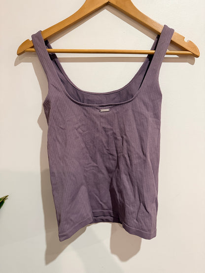 Aimn Ribbed Scoop Neck Tank Top Size S
