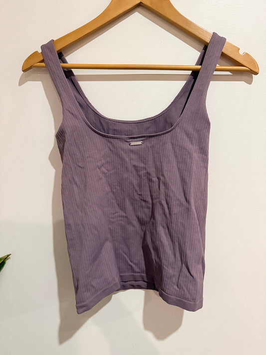 Aimn Ribbed Scoop Neck Tank Top Size S