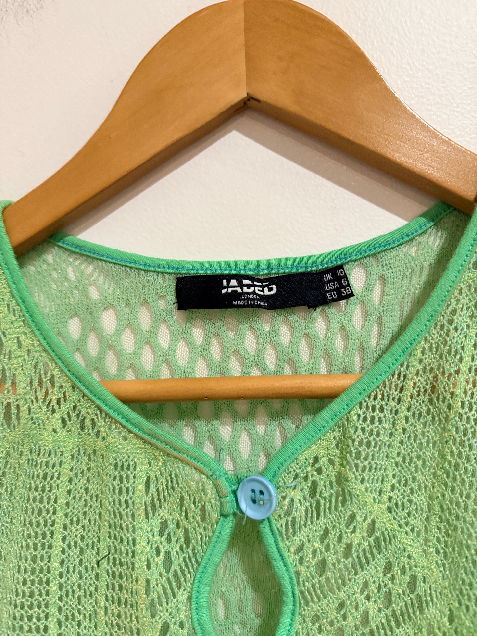 Jaded Crochet Knit Vest Size 10 | U/Arm to U/Arm 37cm