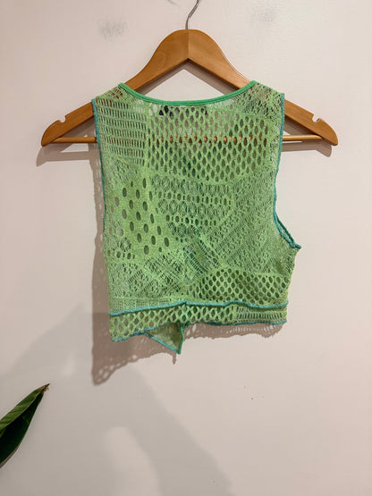 Jaded Crochet Knit Vest Size 10 | U/Arm to U/Arm 37cm