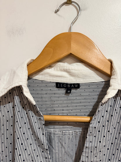 Jigsaw Short Puff Sleeves Shirt Size 10