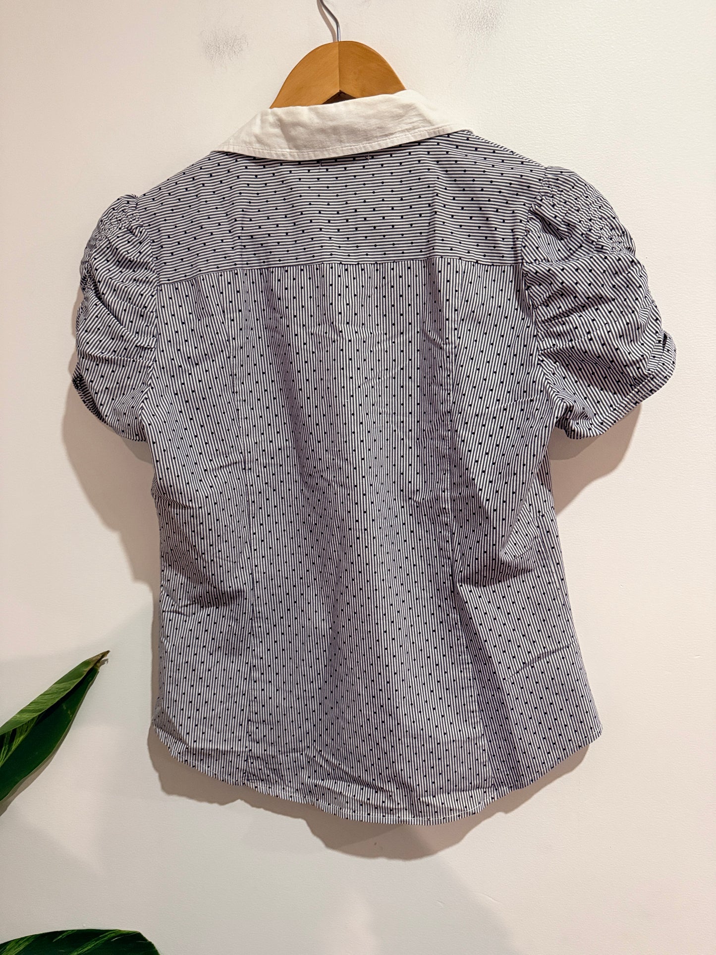Jigsaw Short Puff Sleeves Shirt Size 10