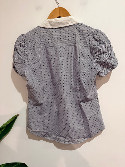 Jigsaw Short Puff Sleeves Shirt Size 10