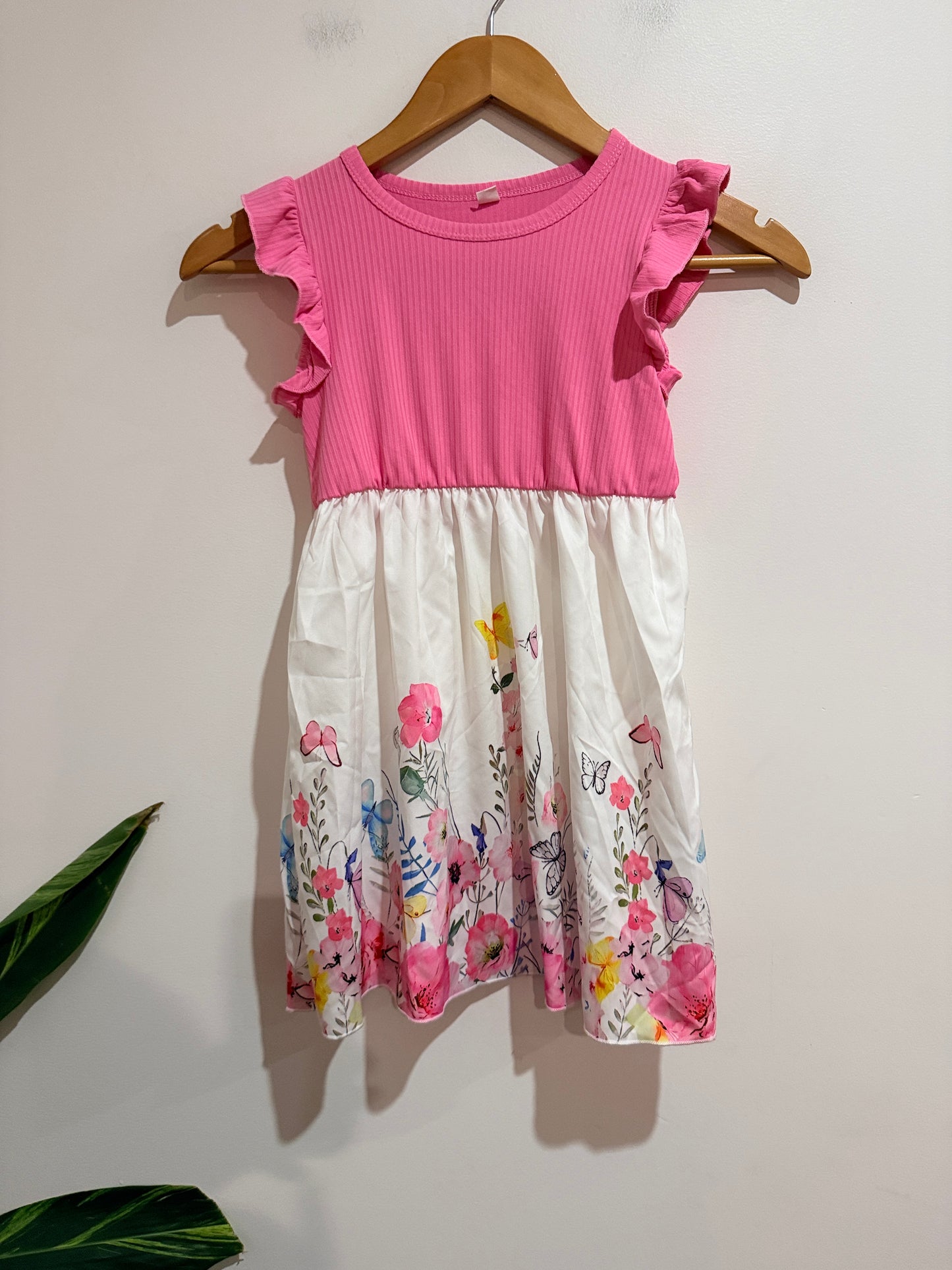 Toddler Girls Floral Print Dress Size 120 | U/Arm to U/Arm 30cm