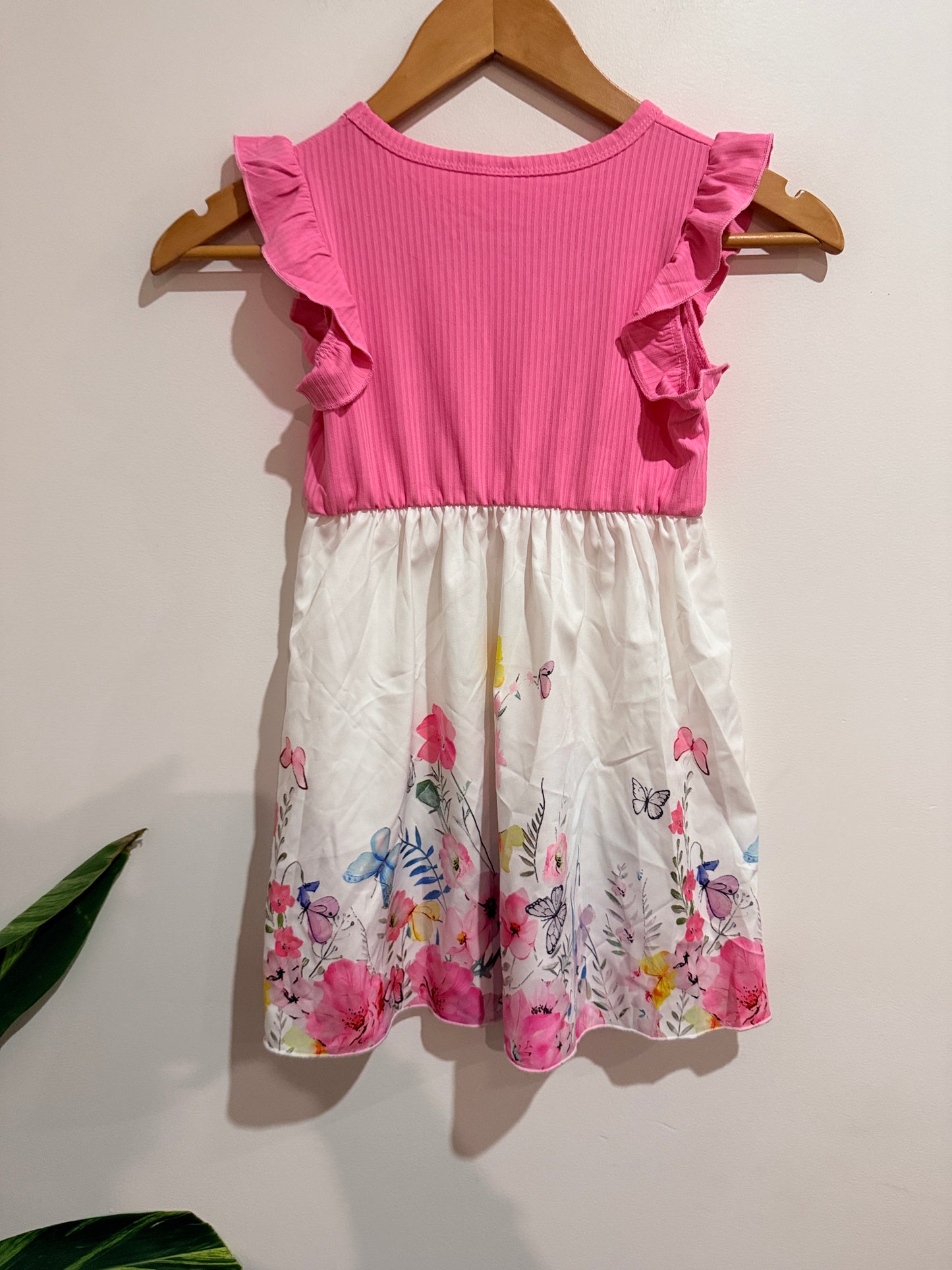 Toddler Girls Floral Print Dress Size 120 | U/Arm to U/Arm 30cm