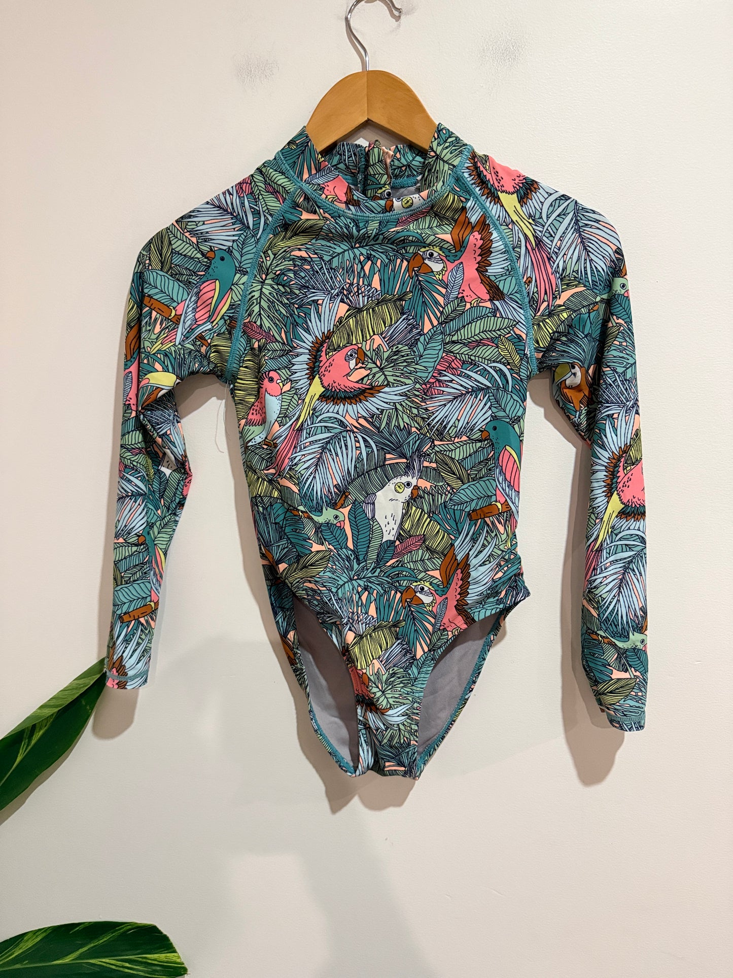 Kids One-piece Rash Guard Swimsuit Size 4-10