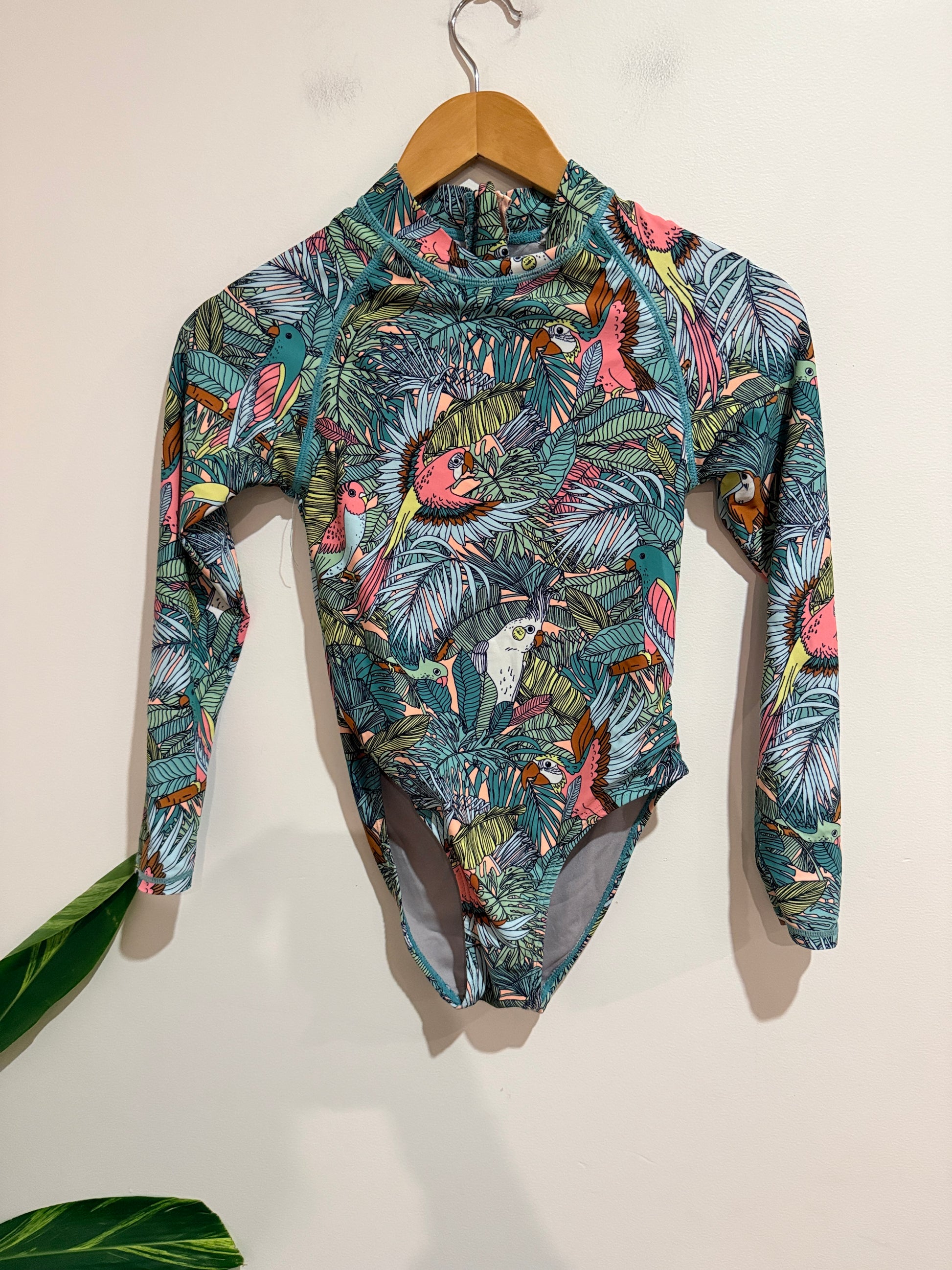 Kids One-piece Rash Guard Swimsuit Size 4-10