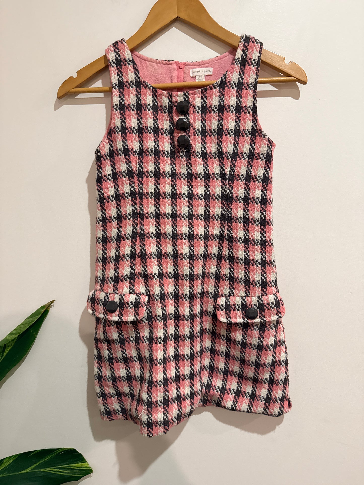 Pumpkin Patch Tweed Pinafore Dress Size 11 | U/Arm to U/Arm 38cm | L 71cm