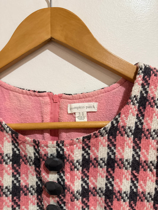 Pumpkin Patch Tweed Pinafore Dress Size 11 | U/Arm to U/Arm 38cm | L 71cm