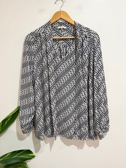 Next Geometric Print Shirt Size 18