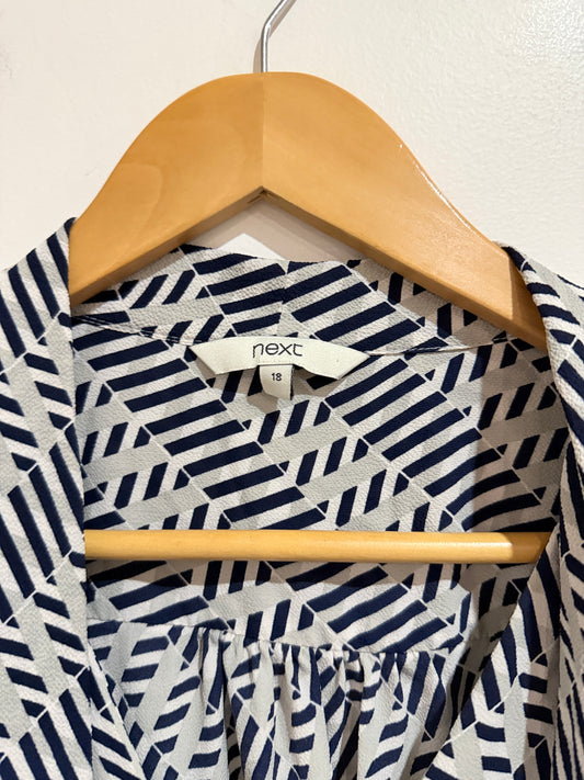 Next Geometric Print Shirt Size 18